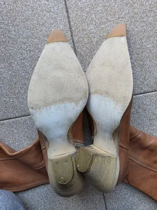 Stivali donna vera pelle marrone