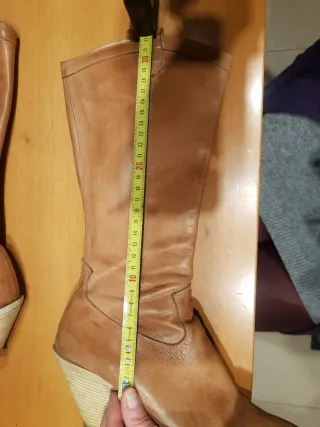 Stivali donna vera pelle marrone