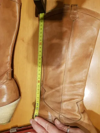 Stivali donna vera pelle marrone