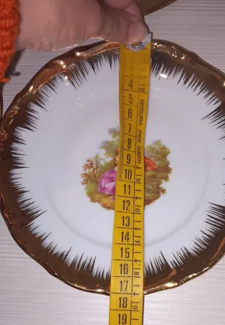 Set piatti Bavaria Gold Rim scene Fragonard