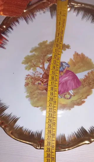 Set piatti Bavaria Gold Rim scene Fragonard