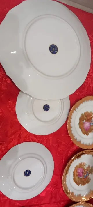 Set piatti Bavaria Gold Rim scene Fragonard