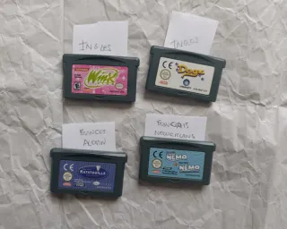 Pack 4 ojuegos Game Boy Advance ingles y francés