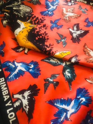 Pañuelo Bimba y Lola estampado pájaros