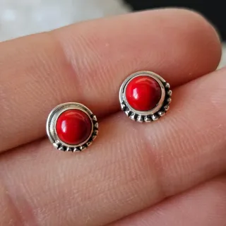 Pendientes Plata 925 coral