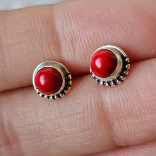 Pendientes Plata 925 coral