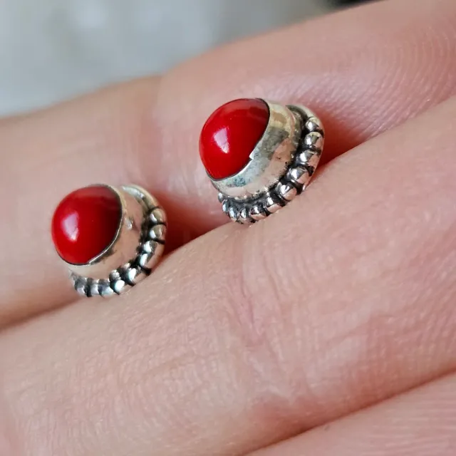 Pendientes Plata 925 coral