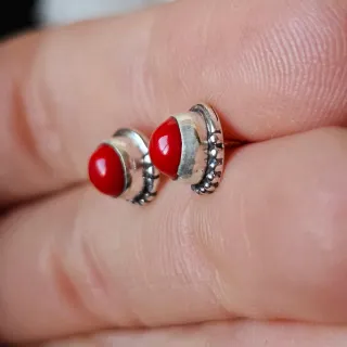 Pendientes Plata 925 coral