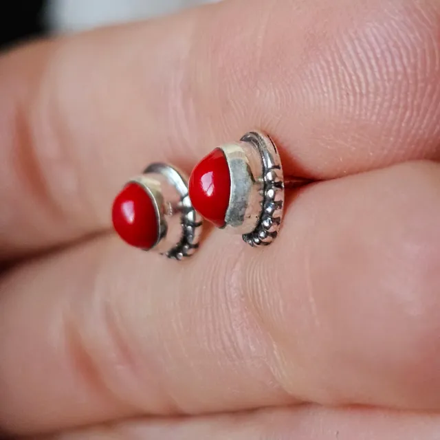 Pendientes Plata 925 coral