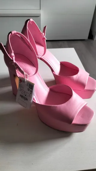 Stradivarius Sandalias Plataforma Rosa Talla 39