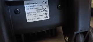 Altavoz Ibiza Sound port8vhf-bt y micrófono Negro