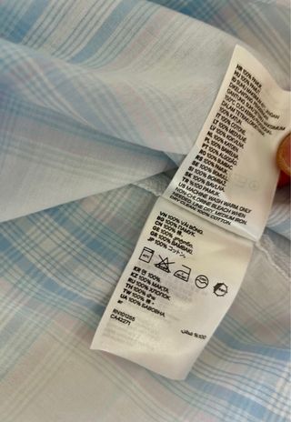 Camicia H&M L.O.O.G. a Quadretti Pastello Tg 40