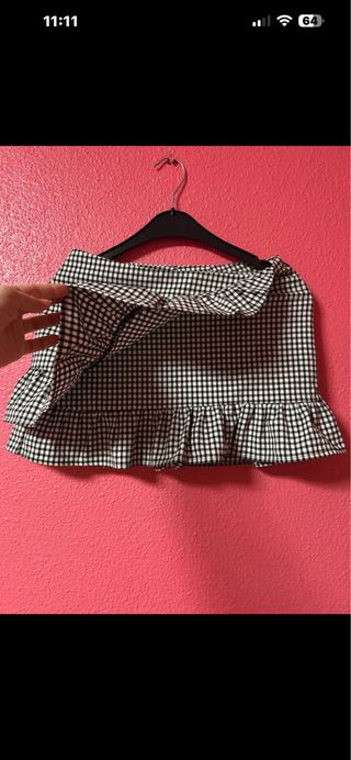 Falda pantalón cuadros Pull&Bear Talla S