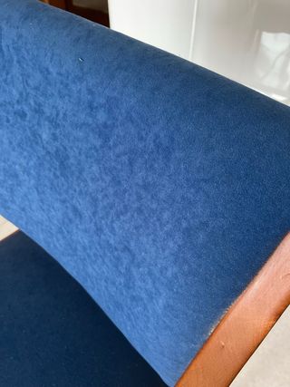 Sillón vintage tapizado azul