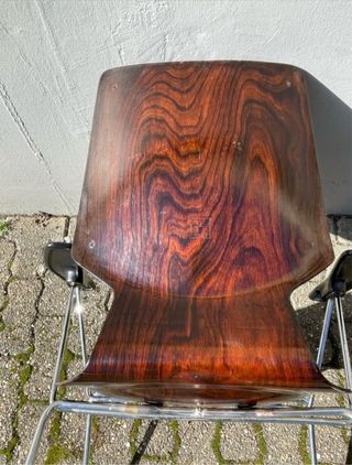 Silla diseño Flötotto beige/marrón