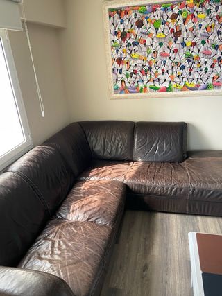 Sofá Natuzzi Piel Marrón