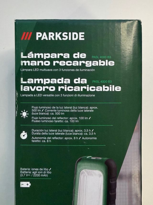 Lámpara de mano recargable PARKSIDE