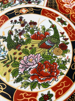 Gran Plato decorativo oriental vintage 40cm