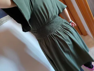 Vestido verde caqui talla XL