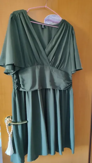 Vestido verde caqui talla XL