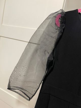 Mono Zara mangas tul negro con regalo