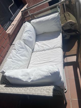 Sofá exterior mimbre