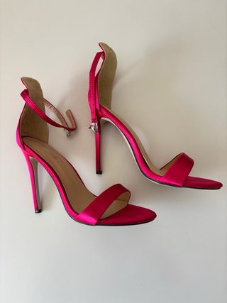 Sandalias tacón aguja Jo & Fox rosa