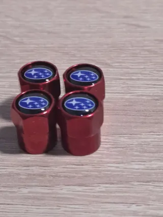 4 Tapones Válvula Subaru Rojo