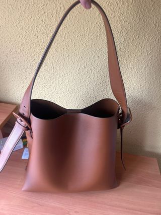 Bolso de hombro Mango marrón,