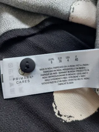 Vestido midi lunares negro y blanco