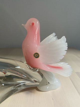 Escultura Pajaros Cristal Murano