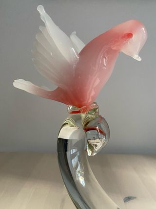 Escultura Pajaros Cristal Murano
