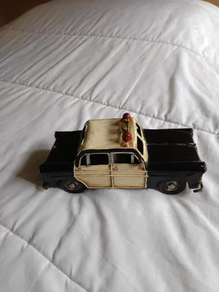 Coche Policía Hojalata Vintage