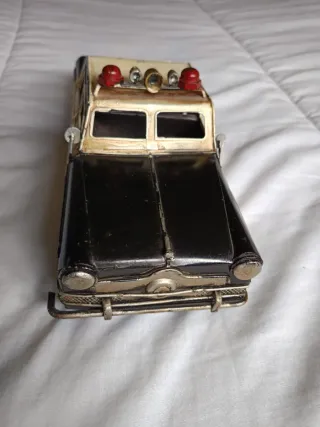 Coche Policía Hojalata Vintage