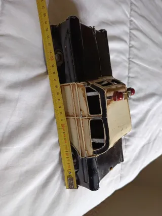 Coche Policía Hojalata Vintage