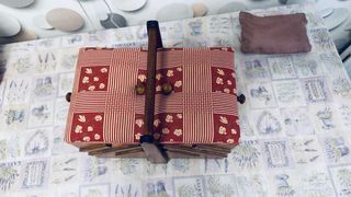 Costurero antiguo 3 bandejas madera