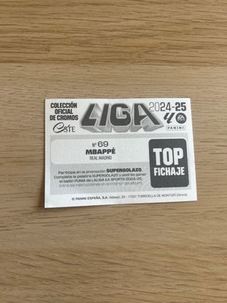 Cromo Mbappe TOP Fichaje Liga 24-25