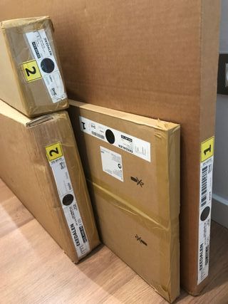 MESA 120/180+BANCO EKEDALEN+4 SILLAS UDMUND MARRÓN