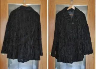 Abrigo Astracán Negro.