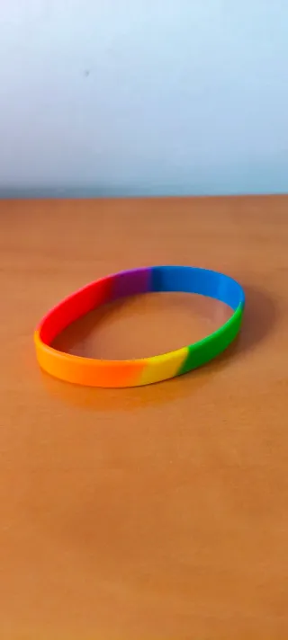 Pulsera de silicona arcoíris multi color