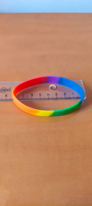 Pulsera de silicona arcoíris multi color