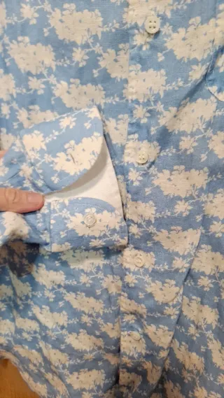 Camisa Eddy Monetti y Pedro Muñoz Azul/Blanca