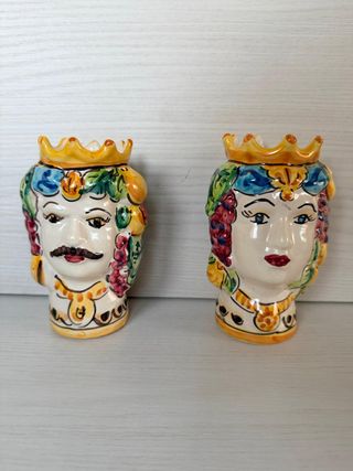 Teste di Moro Sciacca in ceramica - dipinte a mano