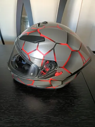 Casco Moto AGV + Guantes Talla M