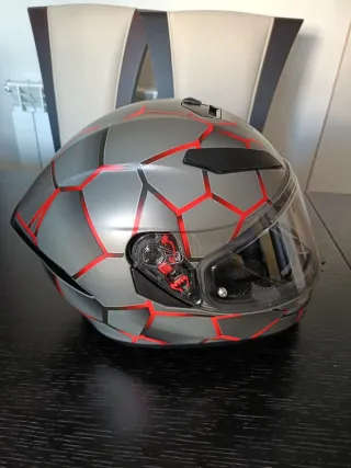 Casco Moto AGV + Guantes Talla M