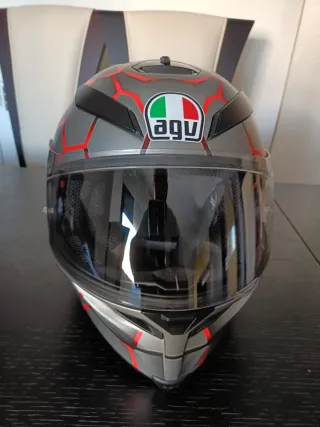 Casco Moto AGV + Guantes Talla M