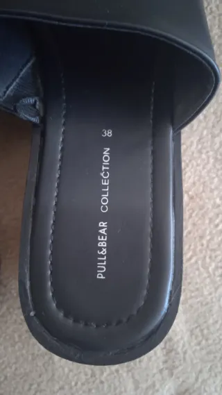 Sandalias Pull&Bear Negras con plataforma Talla 38