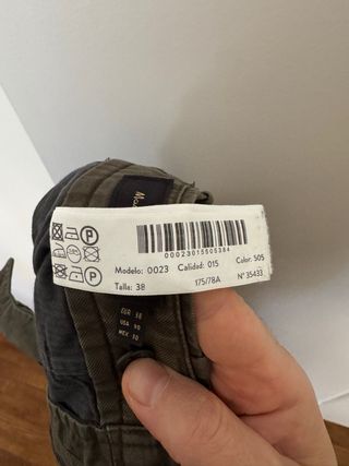 Pantalones Massimo Dutti Verde Oliva