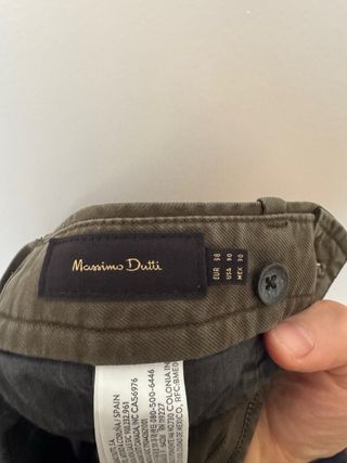 Pantalones Massimo Dutti Verde Oliva