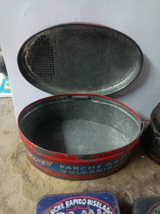 Lote 4 Cajas Metálicas Antiguas Vulvanizables